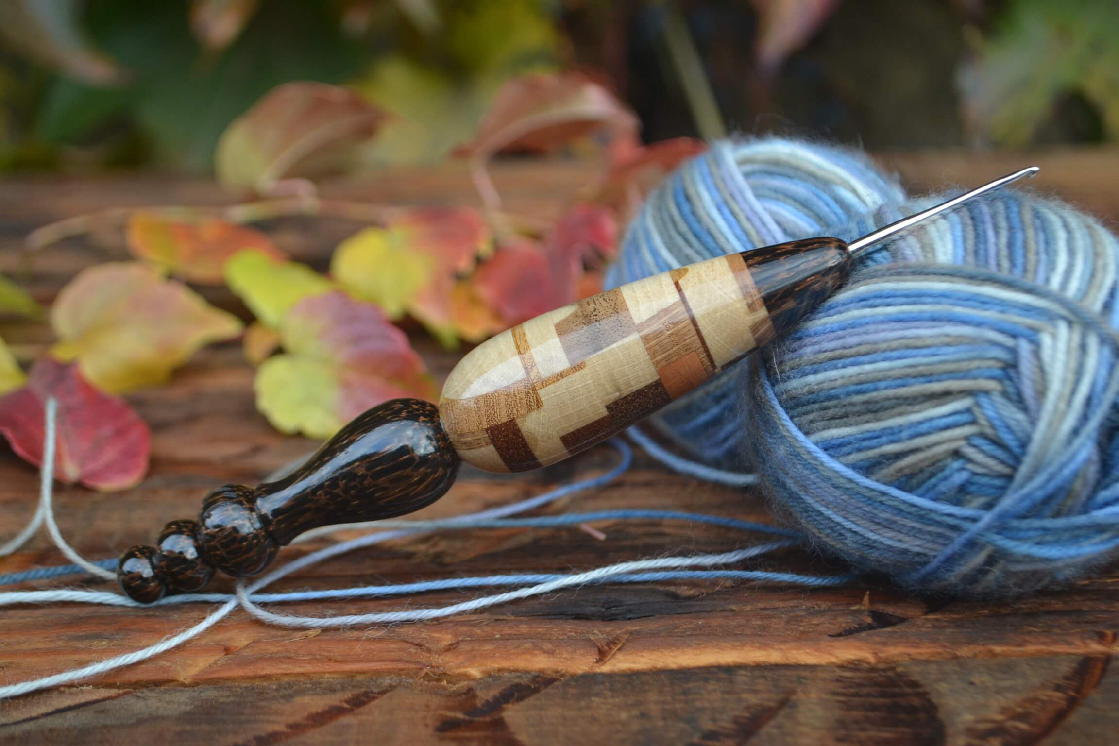 1.75 mm Clover Amour Steel, Black Palm, Chaotic blocks mosaic Ergonomic Crochet Hook 23 mm 16.5 cm #1455-5145 - Image 3