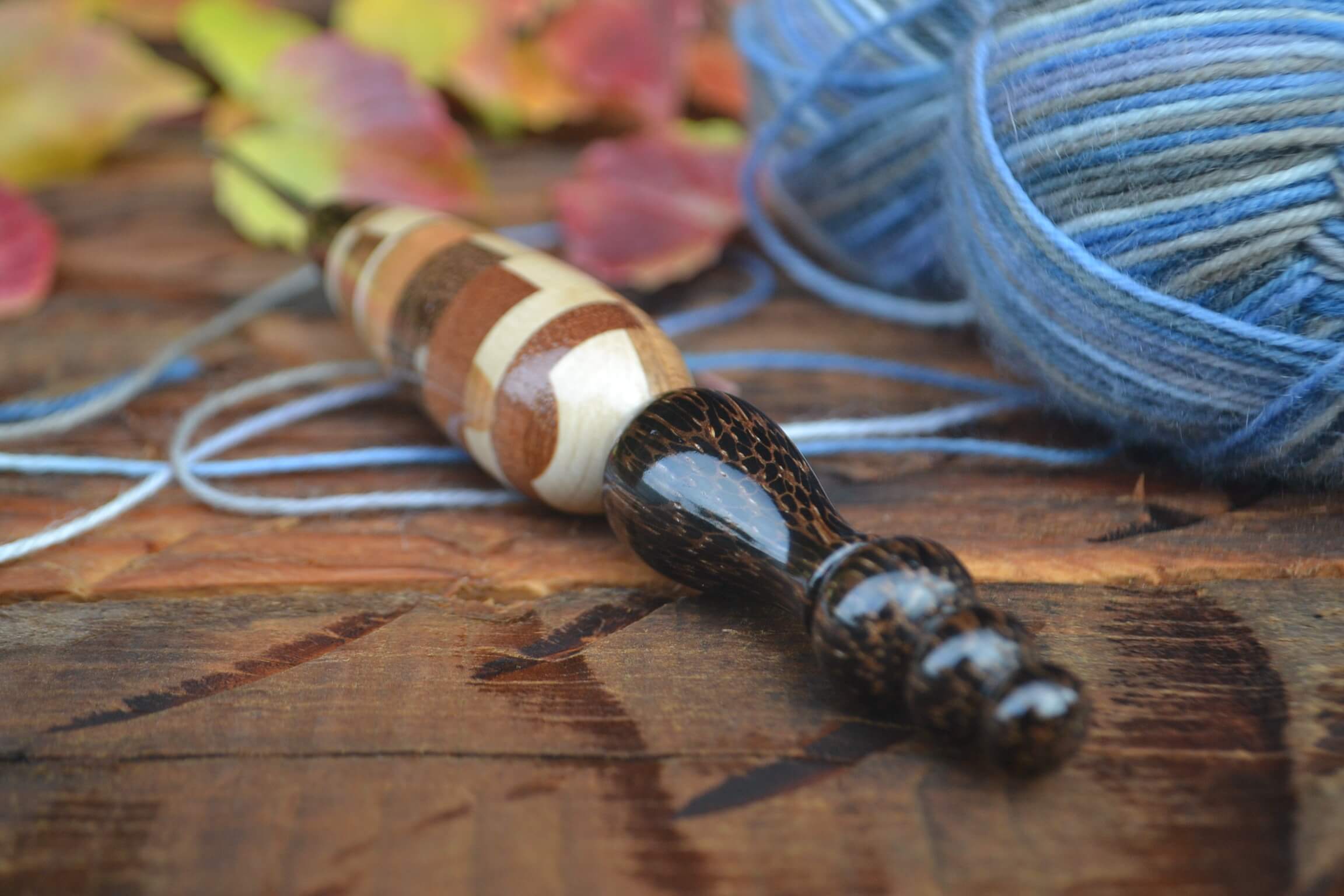 1.75 mm Clover Amour Steel, Black Palm, Chaotic blocks mosaic Ergonomic Crochet Hook 23 mm 16.5 cm #1455-5145 - Image 5