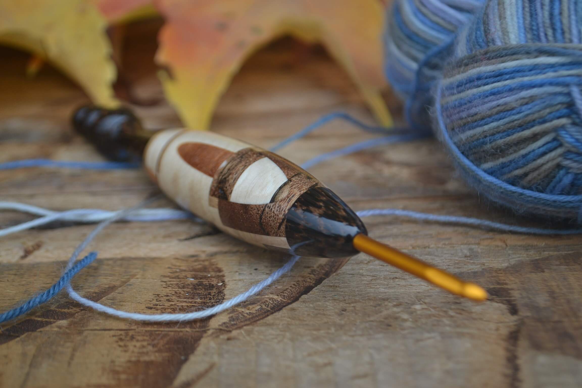 3.5 mm E Clover Soft Touch, Black Palm, Chaotic mosaic wood Ergonomic Crochet Hook 23 mm 17 cm #1469-5159 - Image 3