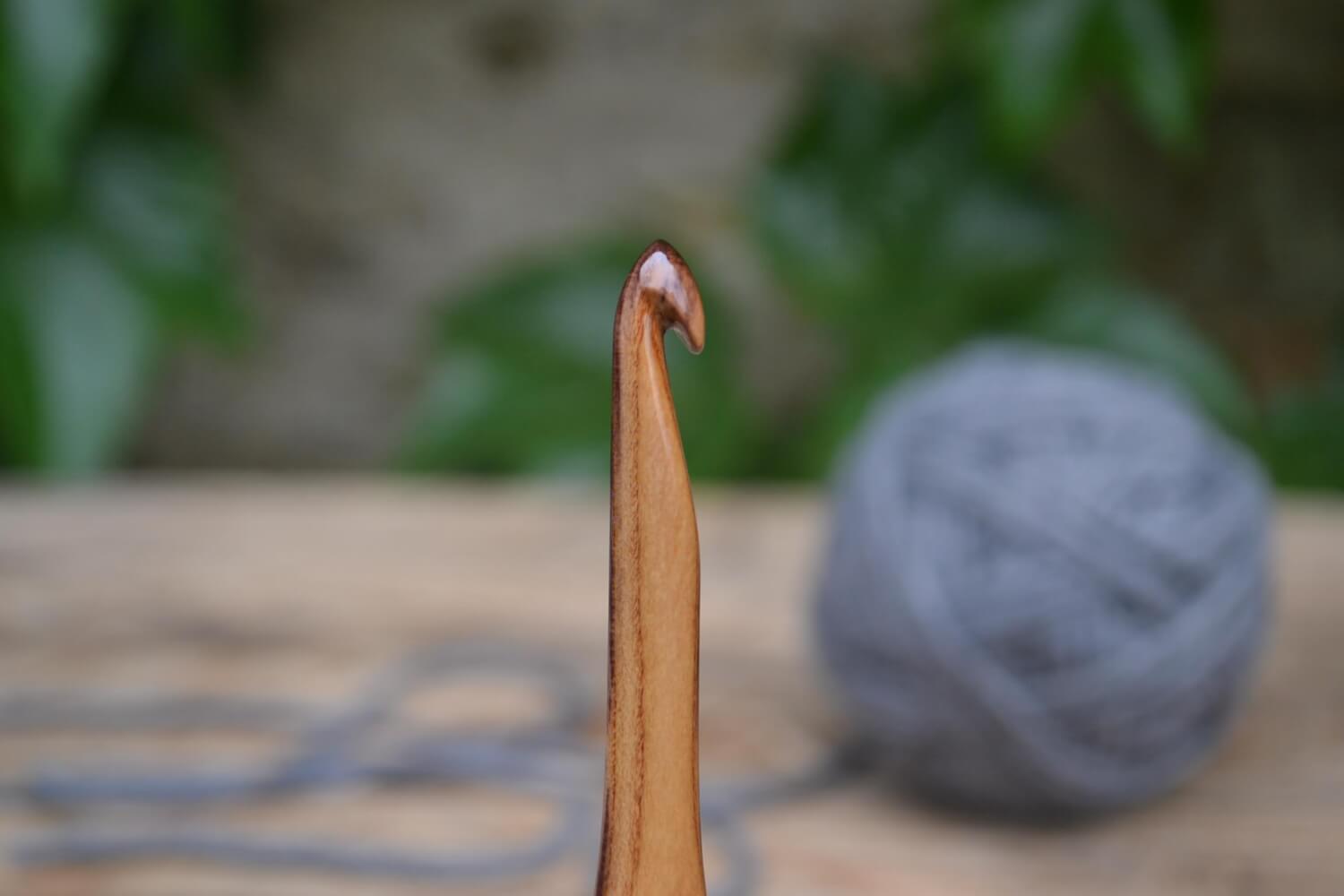 8 mm L Apricot wood Ergonomic Crochet Hook 24 mm 16.8 cm #1649-5339 - Image 6