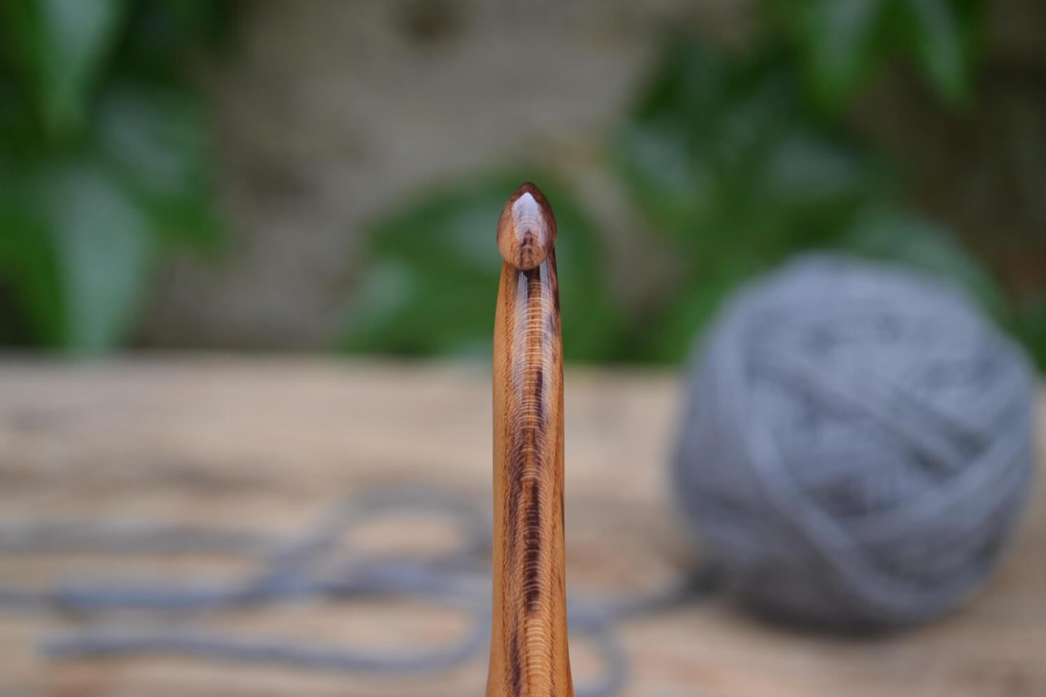 8 mm L Apricot wood Ergonomic Crochet Hook 24 mm 16.8 cm #1649-5339 - Image 7